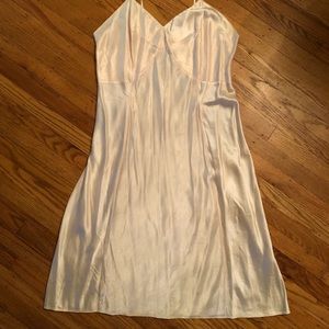 Vintage Komar rayon slip pinup girl pink size 42